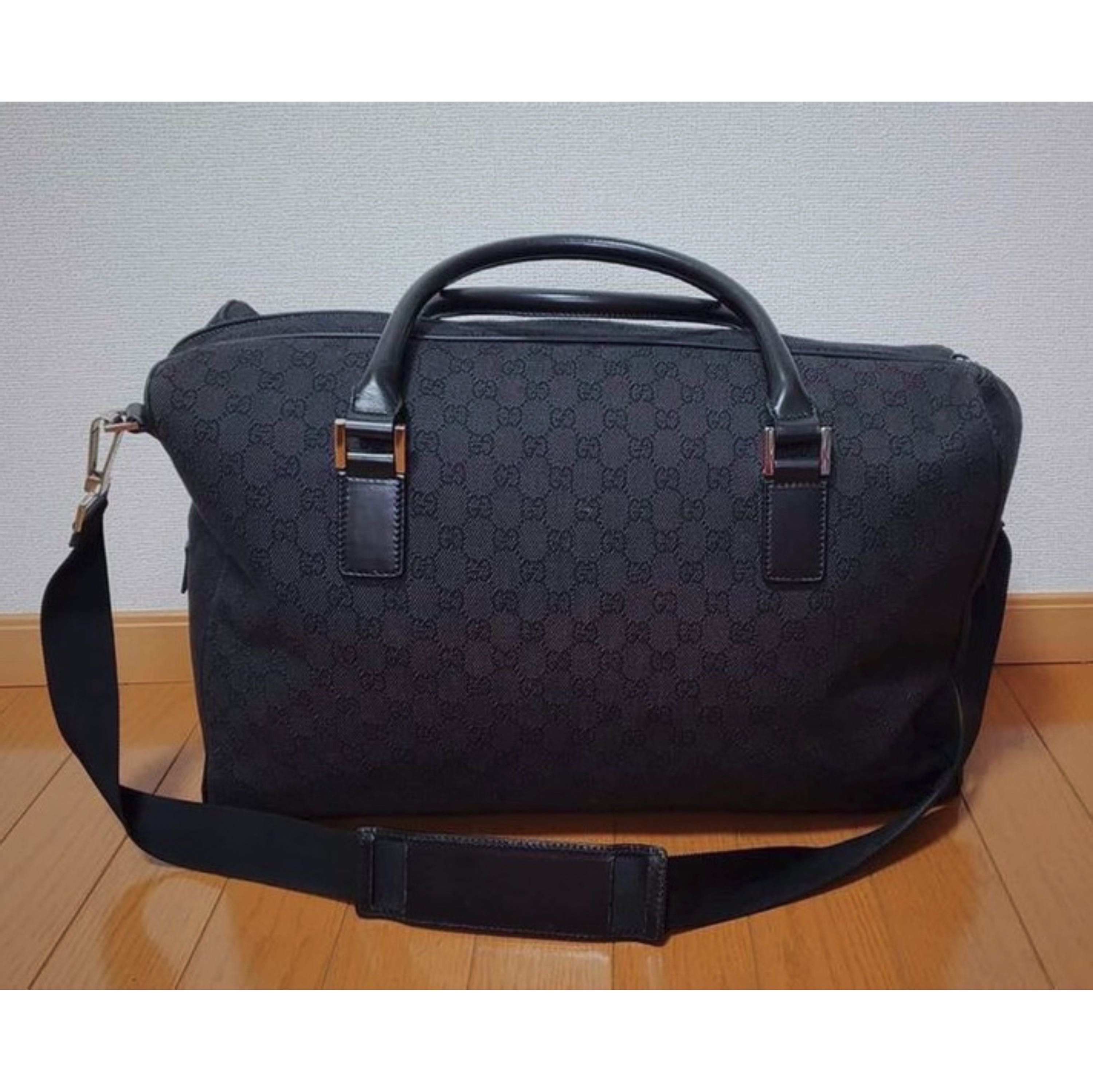 gucci canvas travel bag
