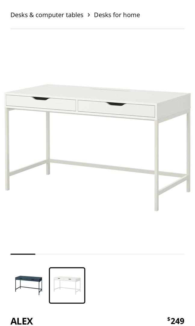 IKEA Alex Desk, Furniture & Home Living, Furniture, Tables & Sets on