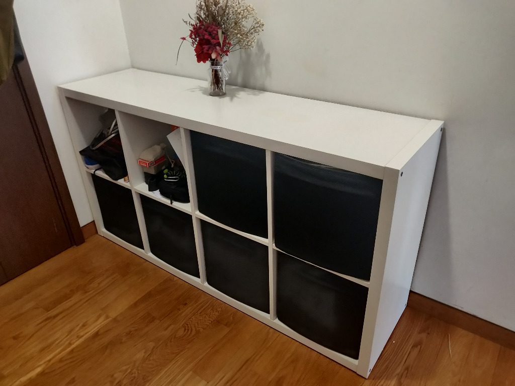 IKEA Storage Kallax with Boxes, Furniture & Home Living