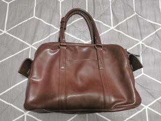 Japanese Brown Leather School Bag / Hand Bag