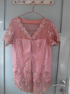 Kebaya warna salem. LD 90CM