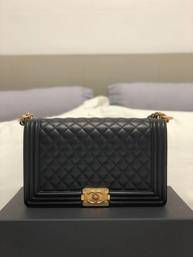 Large Boy Chanel Bag, Luxury, Bags & Wallets on Carousell