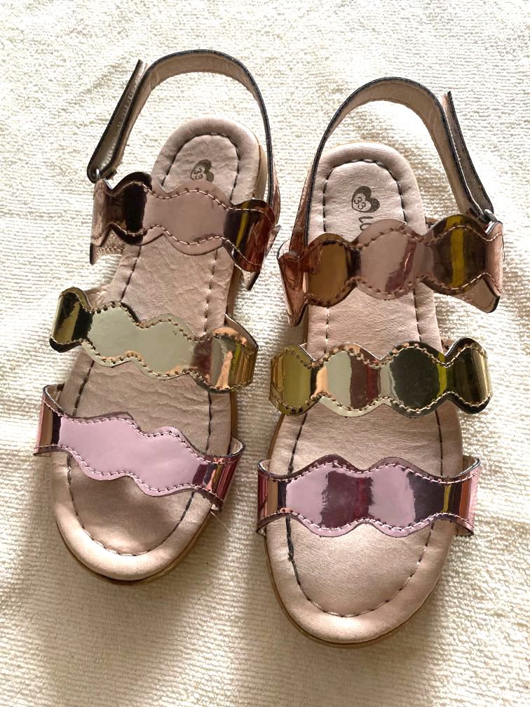 Girls store bronze sandals