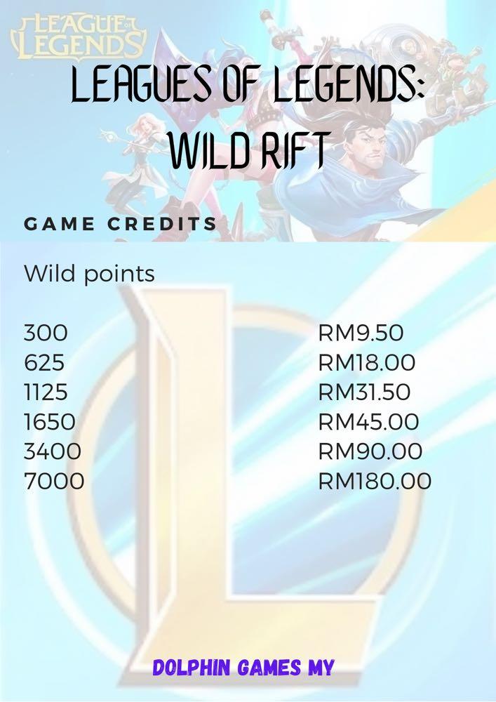 LOL:WILD RIFT CREDITS, Video Gaming, Gaming Accessories, Game ...