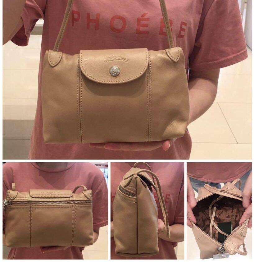 Authentic LONGCHAMP Le Pliage Leather Cuir Sling Bag, Luxury, Bags &  Wallets on Carousell