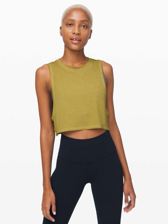 Crop Tank *Fade Washed Grape Leaf size 