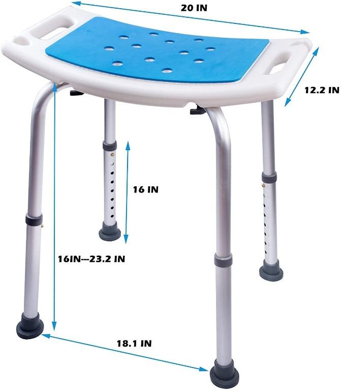 Medokare Shower Stool with Padded Seat Shower Seat for Seniors with