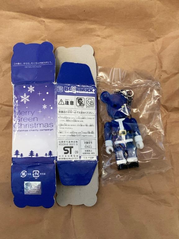 merry green christmas be rbrick 100 blue 聖誕節bearbrick 伊勢丹限定isetan 玩具 遊戲類 玩具 carousell