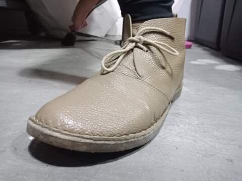 low boots beige