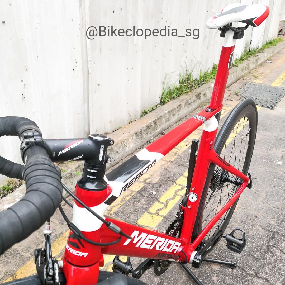 Merida Reacto 500 with Ultegra R6800 2x11 22 Speeds Carbon Fibre Wheelset with Novatec Hubs in Great Condition Aero Road Bikes