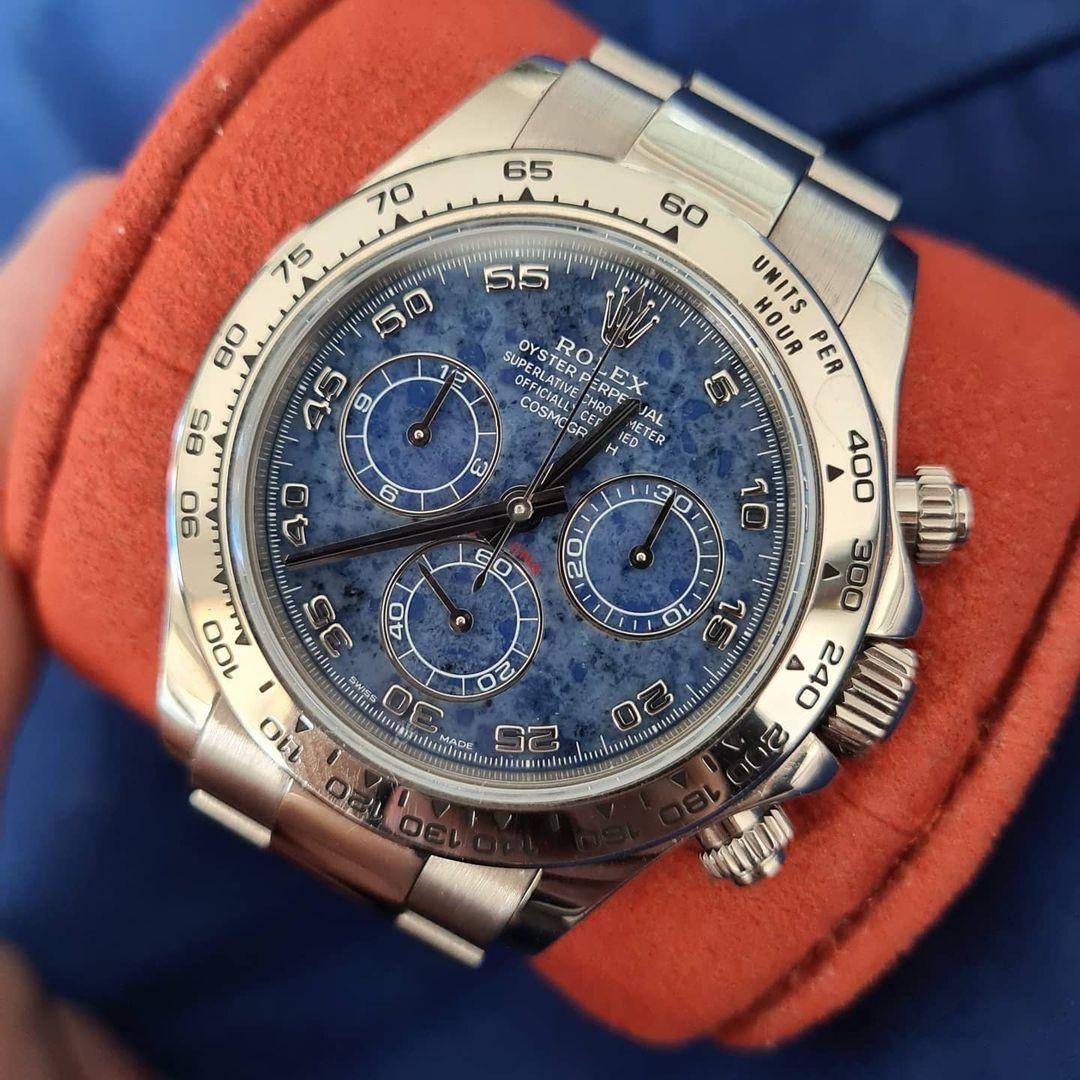 Rolex Daytona Blue Sodalite dial 116509 full white gold bracelet full set