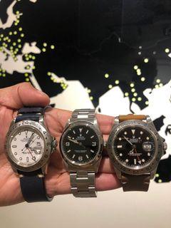 Rolex Explorer 3 Pieces Collector’s Set! 14270, 16570 Polar, 16570 Black! Box & Papers For All!