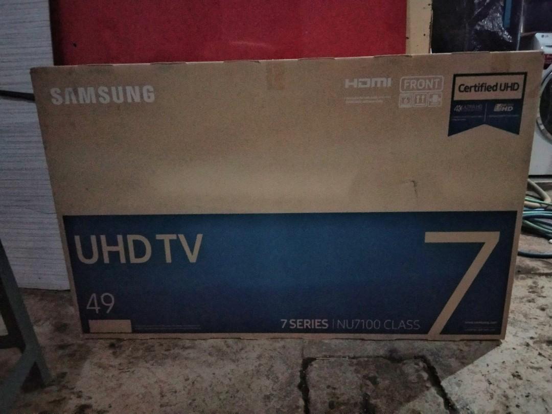 Samsung Smart UHD TV NU 7100 Class 49 Inch, Elektronik, TV \u0026 Perlengkapan  Hiburan di Carousell