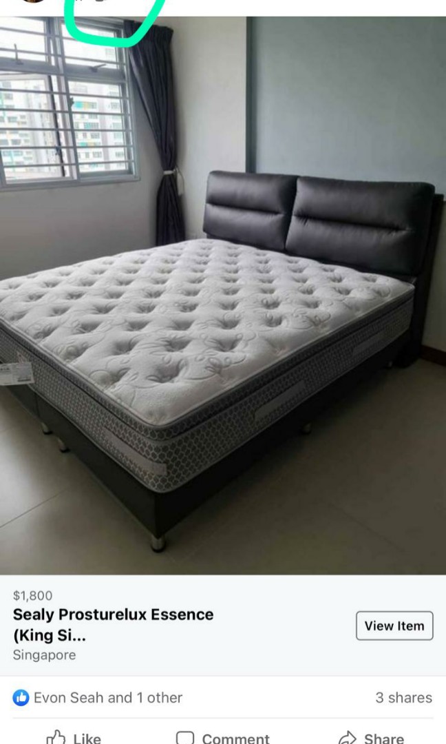 Sealy king sales size bed