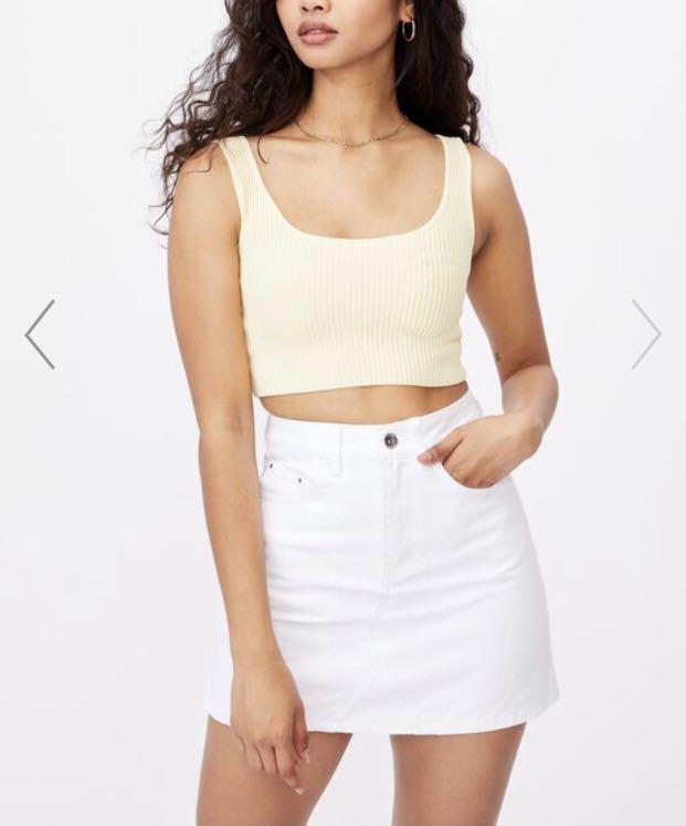 White denim sales skirt supre