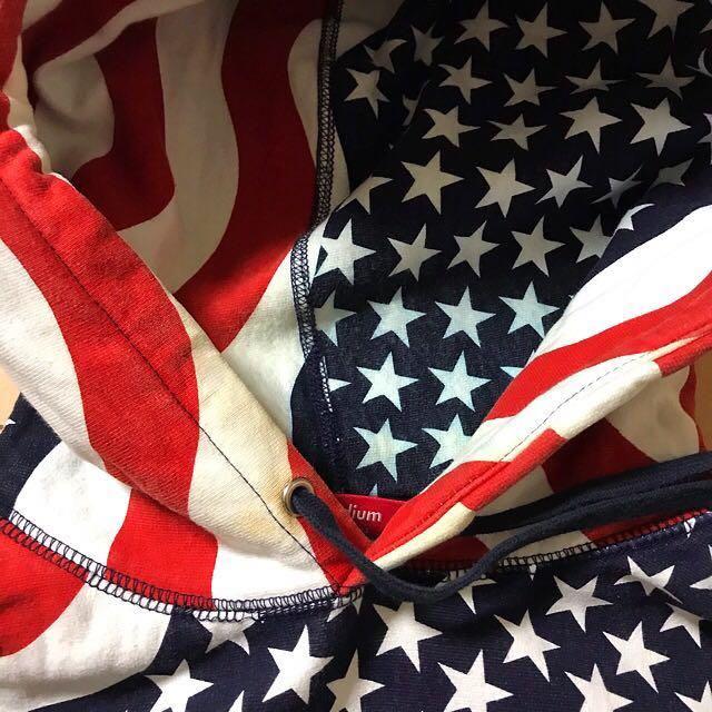 Supreme Box Logo Pullover Hoodie “USA / American Flag” FW14 Size