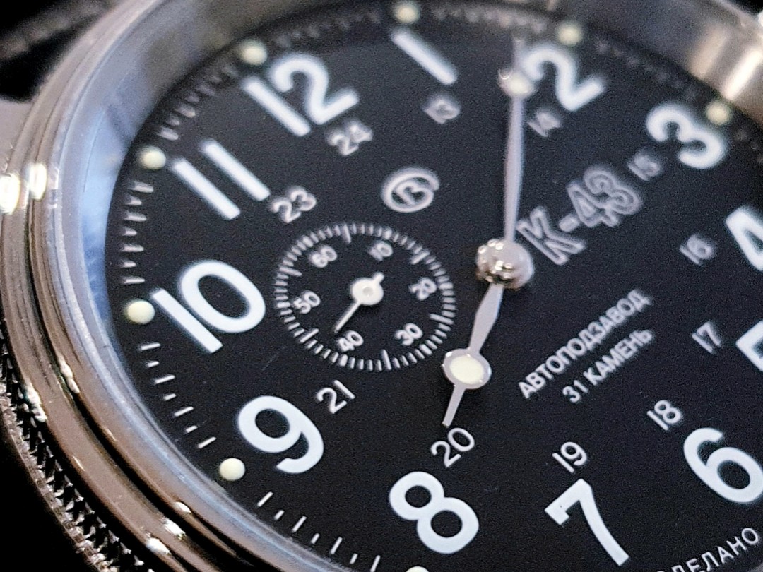 Vostok Komandirskie. Based on the 1943 Soviet Army issue watch. K43