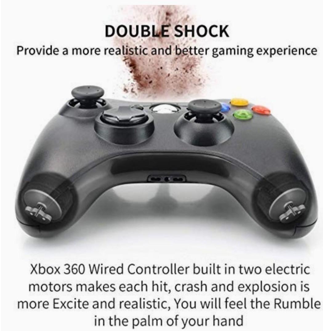 Zexrow Xbox 360 Controller, USB Wired Gamepad Joystick with Improved Dual  Vibration and Ergonomic Design for Microsoft Xbox 360 & Slim & PC Windows