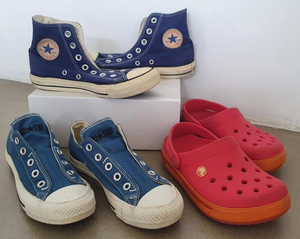 Converse & Crocs all for $10 only! Quick Sale, Men's Fashion, Footwear,  Sneakers on Carousell