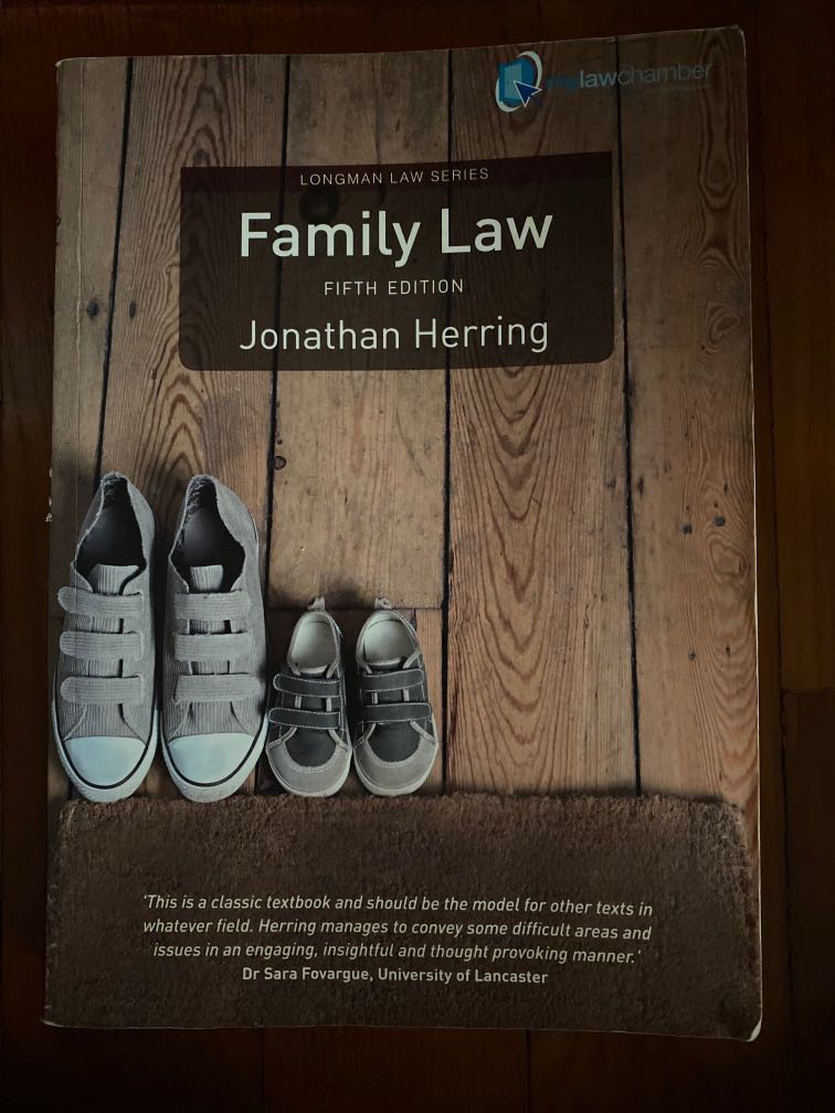 5th Edn Family Law Jonathan Herring (textbook), Hobbies & Toys, Books