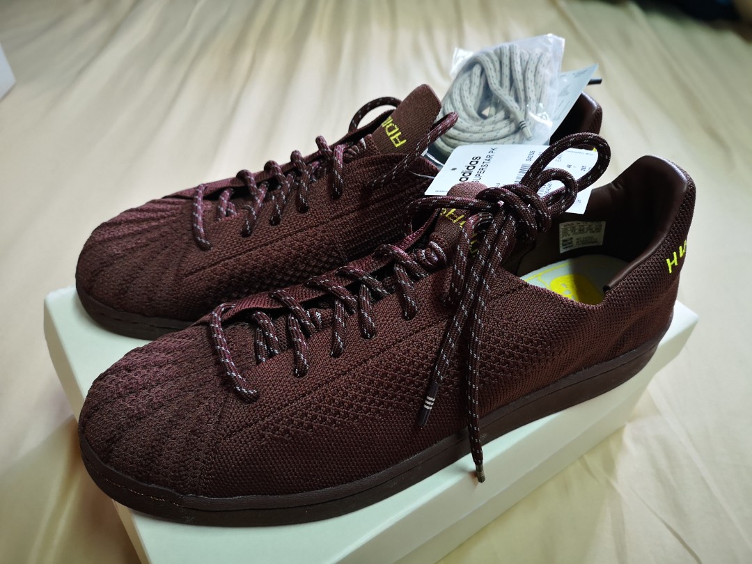 Adidas Pharrell Primeknit Superstar Shoes in Brown Men s Fashion