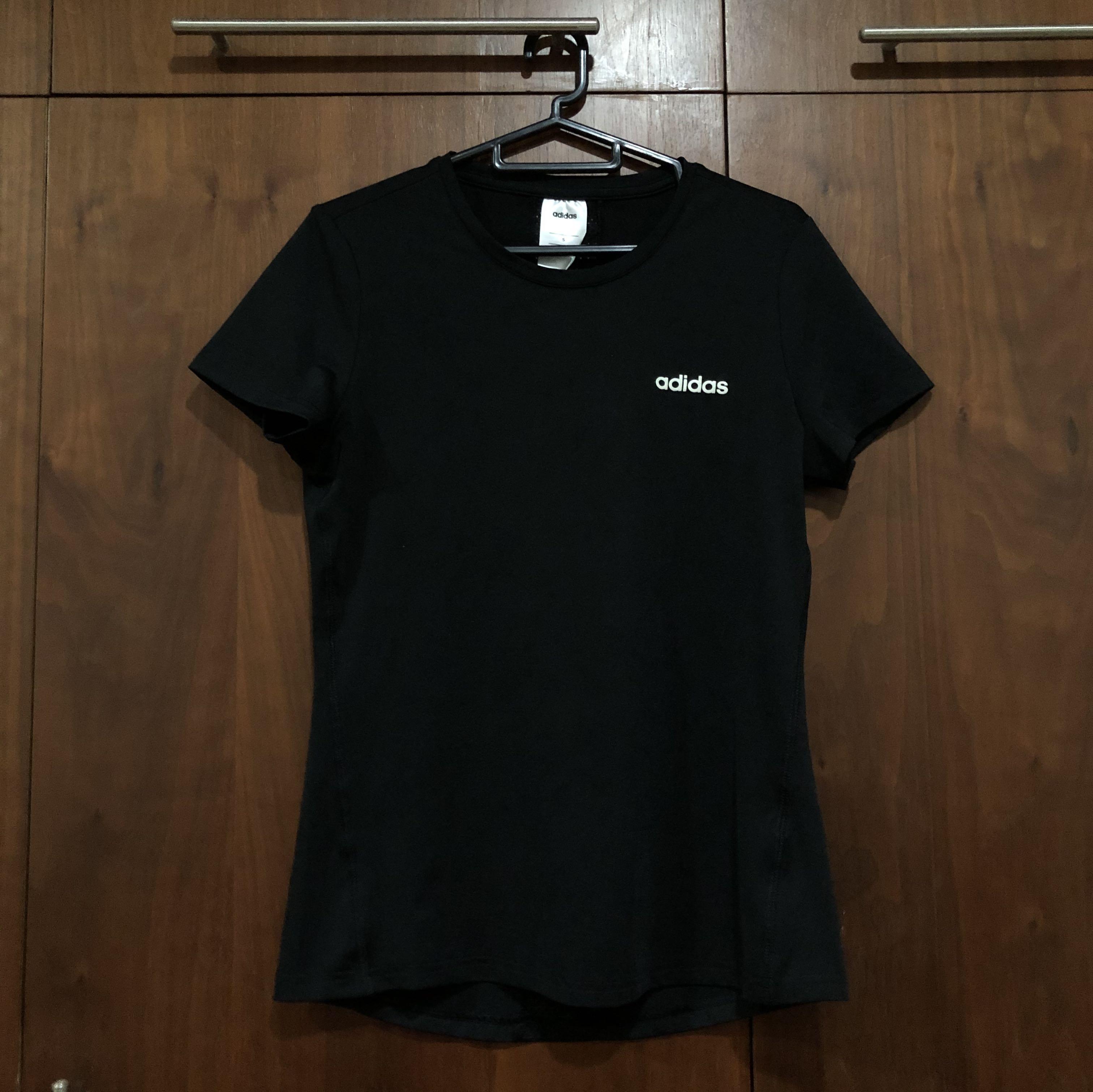 black adidas training top