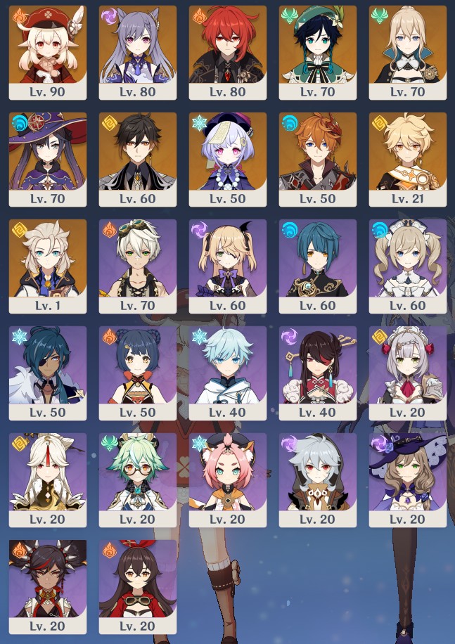 AR 50 All Characters Unlocked (19 x 5* Copies) Genshin Impact