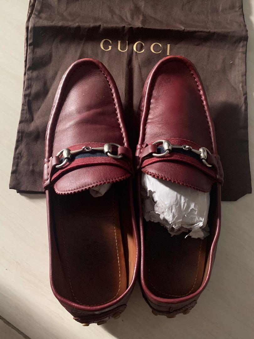 Burgundy gucci new arrivals shoes