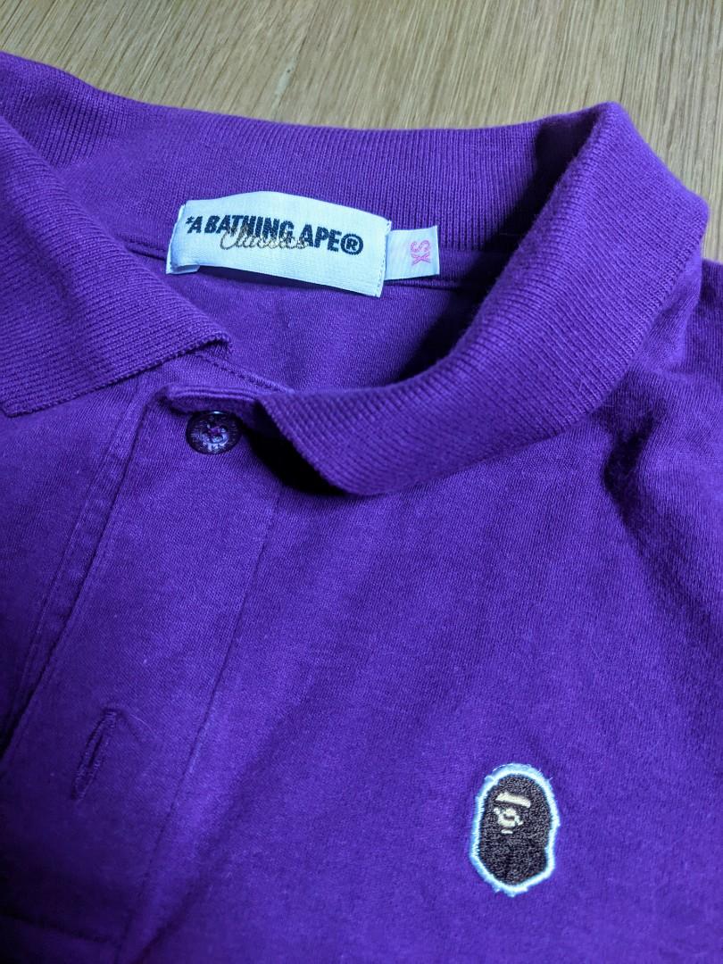 Purple bape polo online
