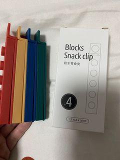 Blocks snacks clip (Set of 4)