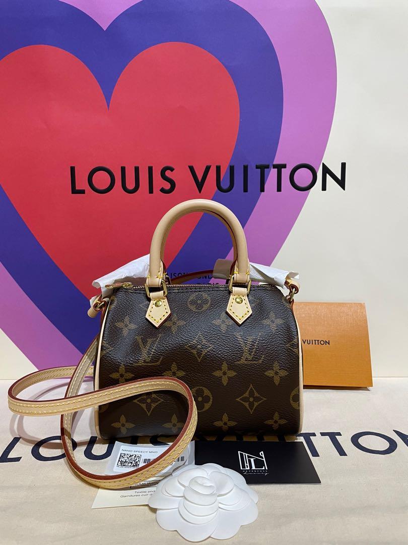 LV Nano Speedy black bicolor empreinte monogram leather, Luxury, Bags &  Wallets on Carousell