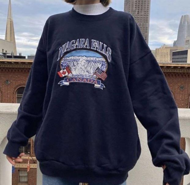 Brandy Melville Niagara Falls Sweater Pullover Sweatshirt Women s Fashion Tops Other Tops on Carousell