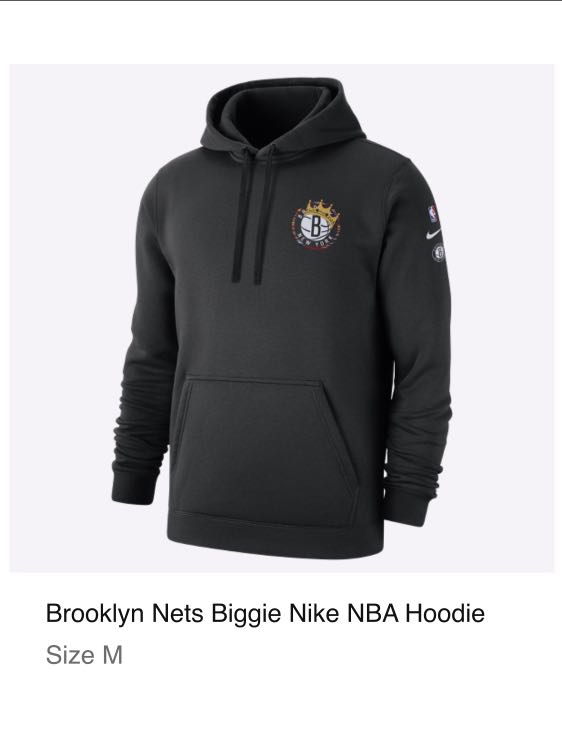 Brooklyn nets biggie nike club fleece pullover 2025 hoodie