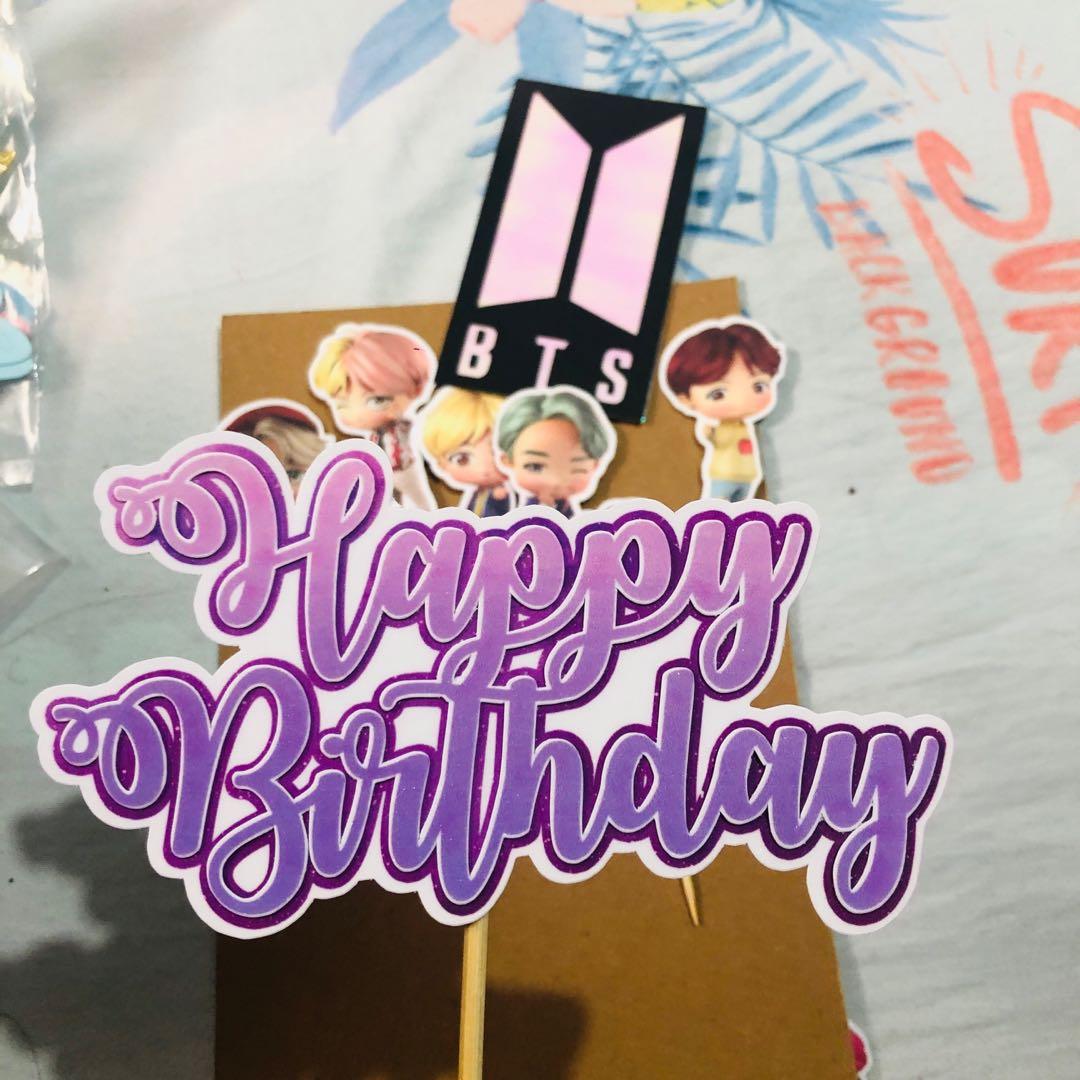 BTS Cake Topper Birthday Set Hobbies Toys Memorabilia