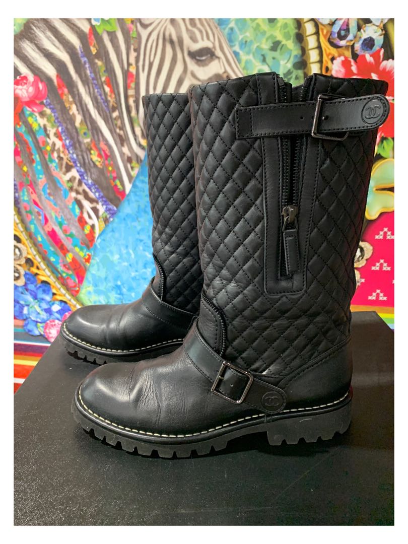 Biker boots chanel Clearance