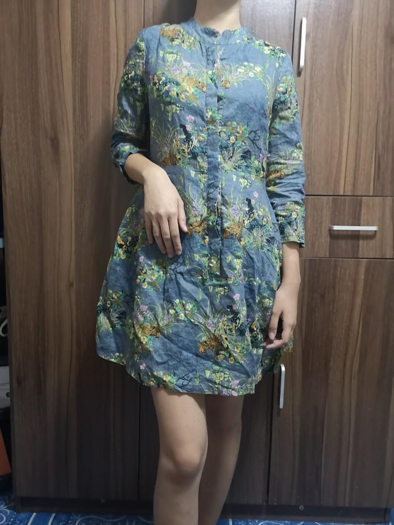 chinese collar frock