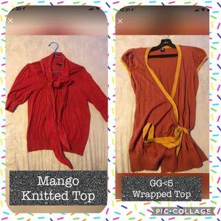 ❗️CNY❗️Mango Red Top & GG<5 Wrapped Top