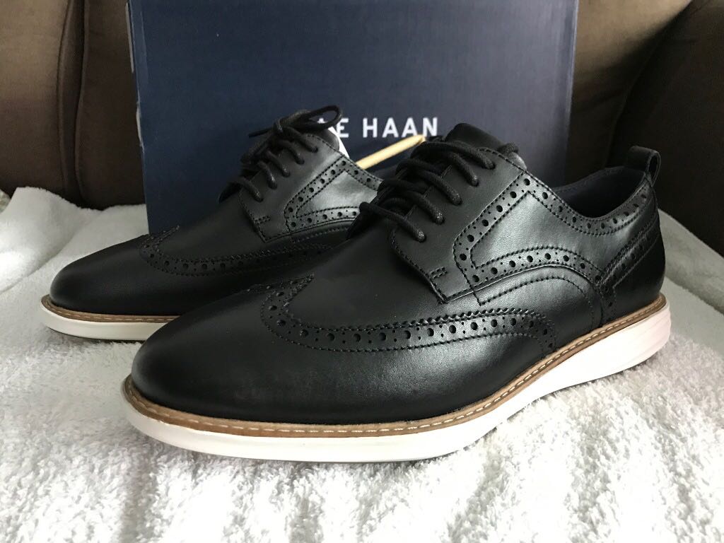 Genuine Cole Haan Mens Grand Evolution Black Oxfords Shoes 8.5