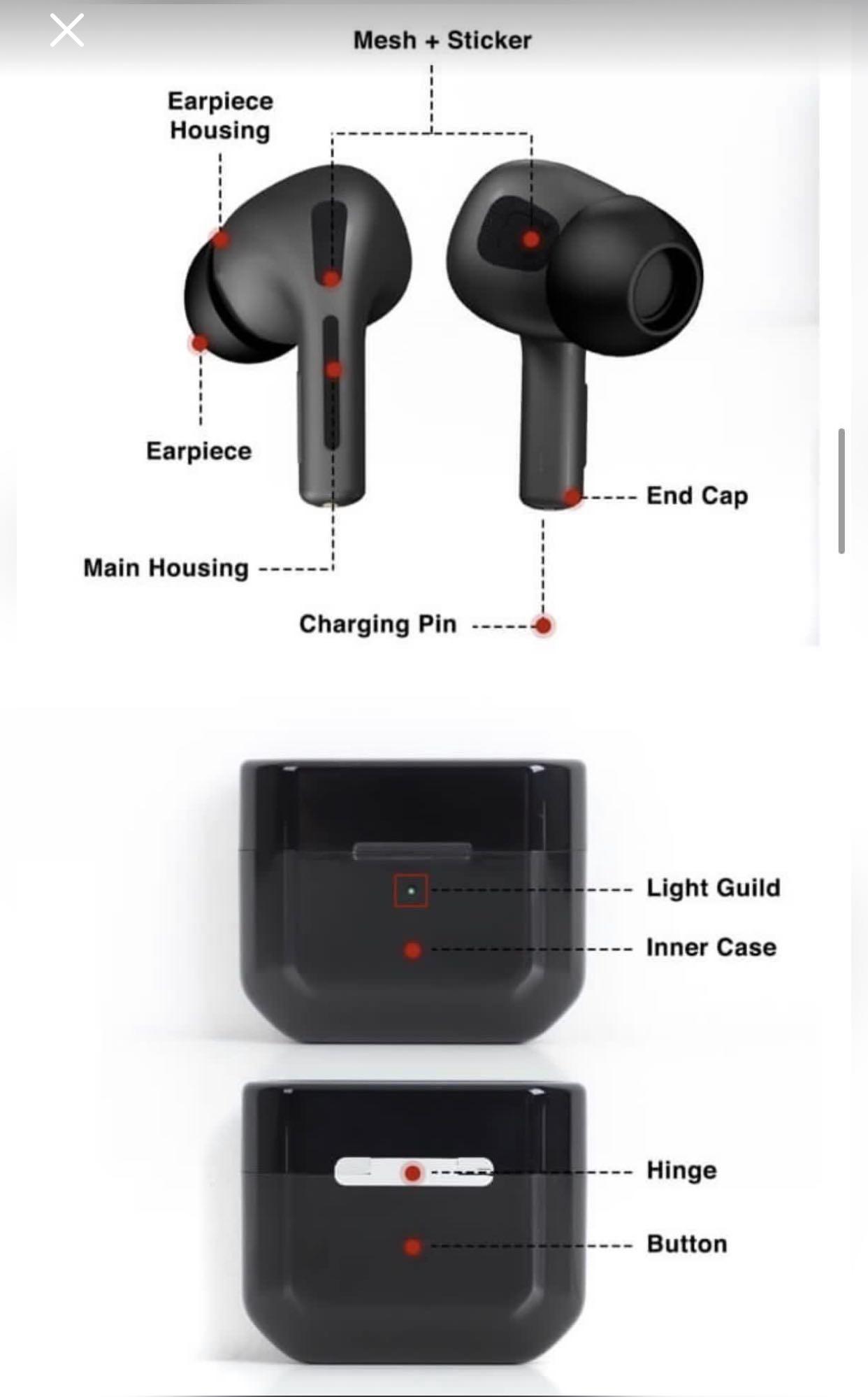 Dango buds wireless earbuds top