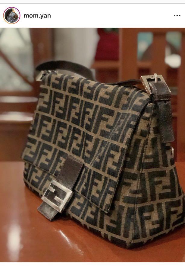 Fendi zucca mama cheap baguette tobacco