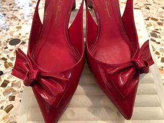 Ferragamo Red Cocktail Shoes size 7D