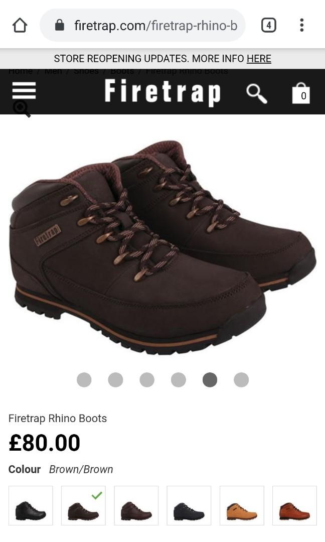 Firetrap Rhino Boots Brown Original Fesyen Pria Sepatu Sepatu