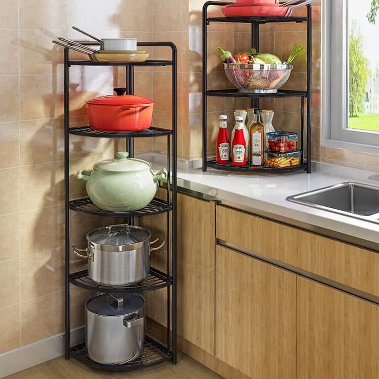 Foldable Corner kitchen rack multi layer storage organizer, Furniture ...