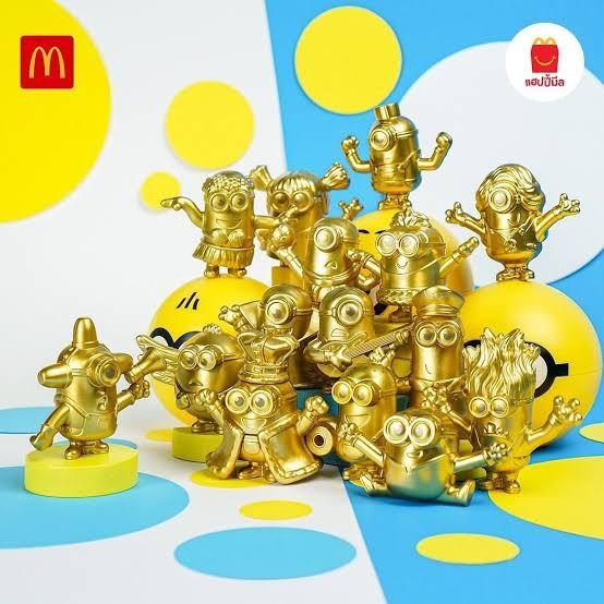 Gold Minions Set 15pcs Rise Of Gru Happy Meal Hobbies Toys Toys Games On Carousell