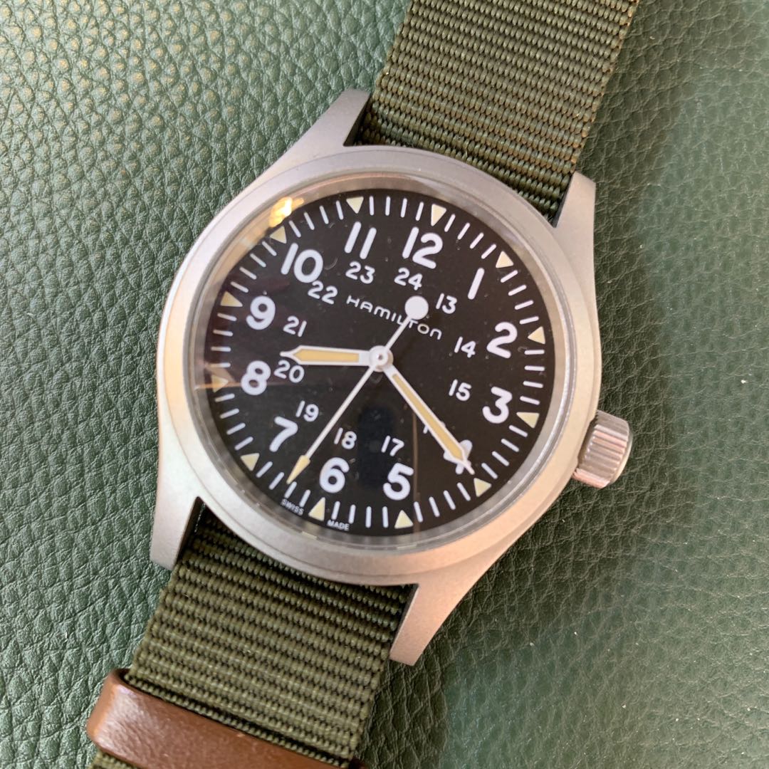 Hamilton green online nato strap
