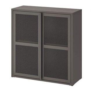 Pre-order: IKEA Ivar Cabinet with Doors Grey Mesh 80x83cm