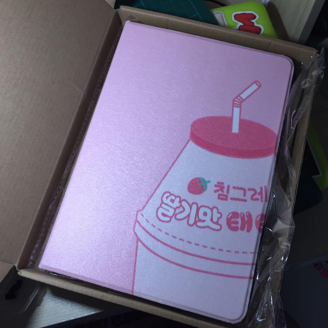 Ipad 7th Gen 10 2 Case Flipcase Pink Yakult Aesthetic Computers Tech Parts Accessories Laptop Bags Sleeves On Carousell