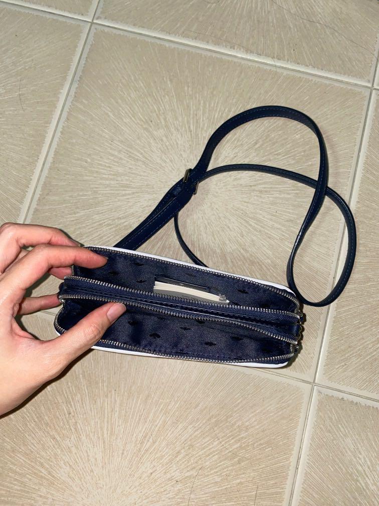 KATE SPADE Cameron Colorblock Double Zip Small Crossbody Denim