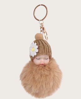 Khaki Baby Doll Design Bag Charm