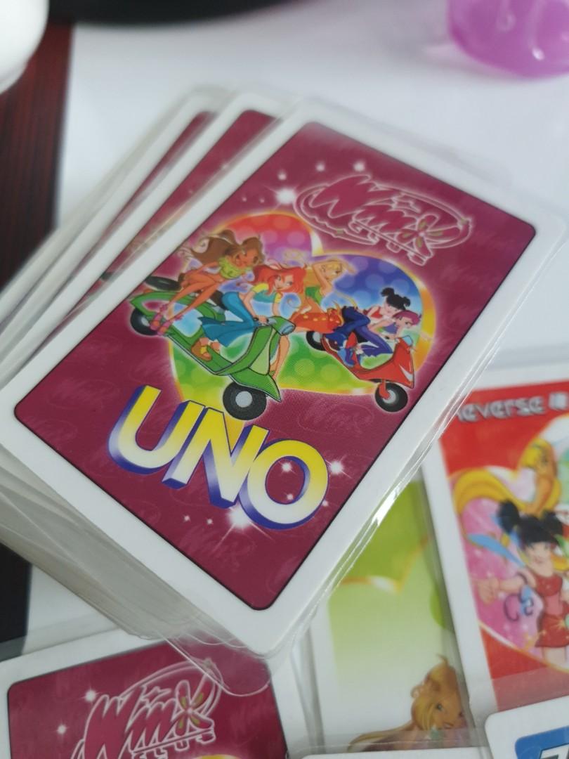 Laminated UNO cards WINX version, Hobbies & Toys, Toys & Games on Carousell